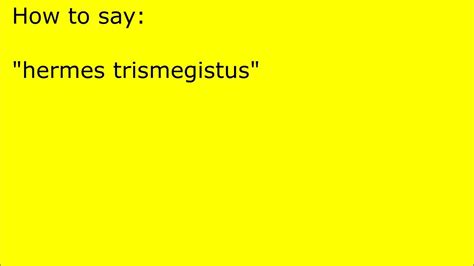 hermes trismegisto letra|how to pronounce hermes trismegistus.